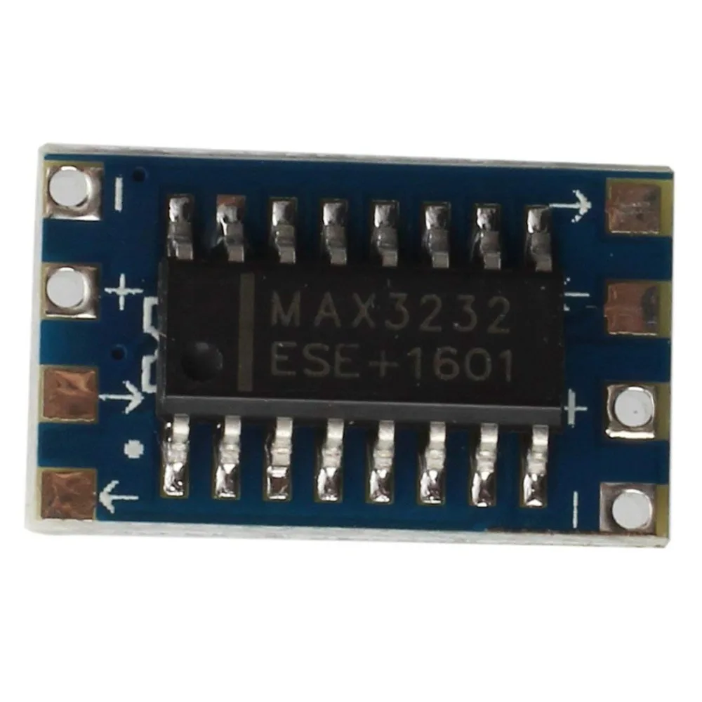 Blauwe metalen mini RS232-TTL Conversie Module Board Adapter R Mini RS232 naar TTL Converter Adapter Module Board MAX3232