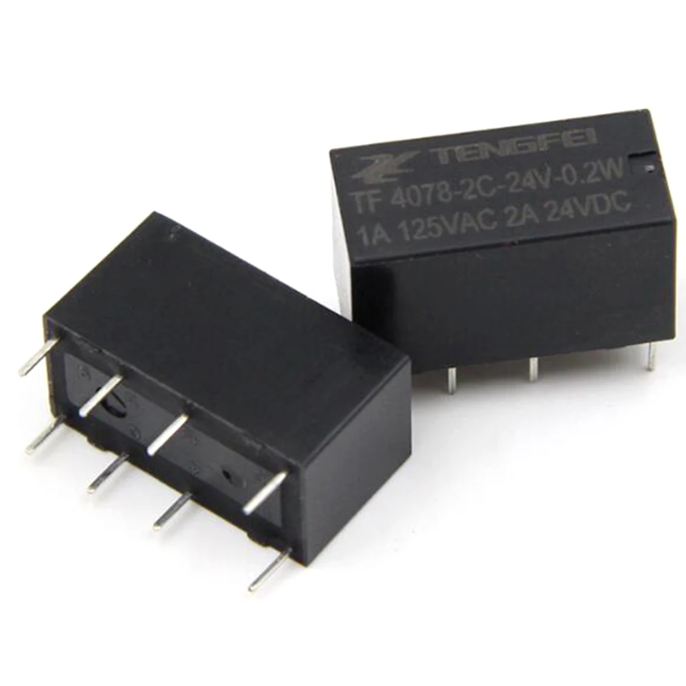 5PCS 4078 Small Conversion Type Relay 12V/24V 8 Pins 2A TF 4078-2C-5V-0.2W