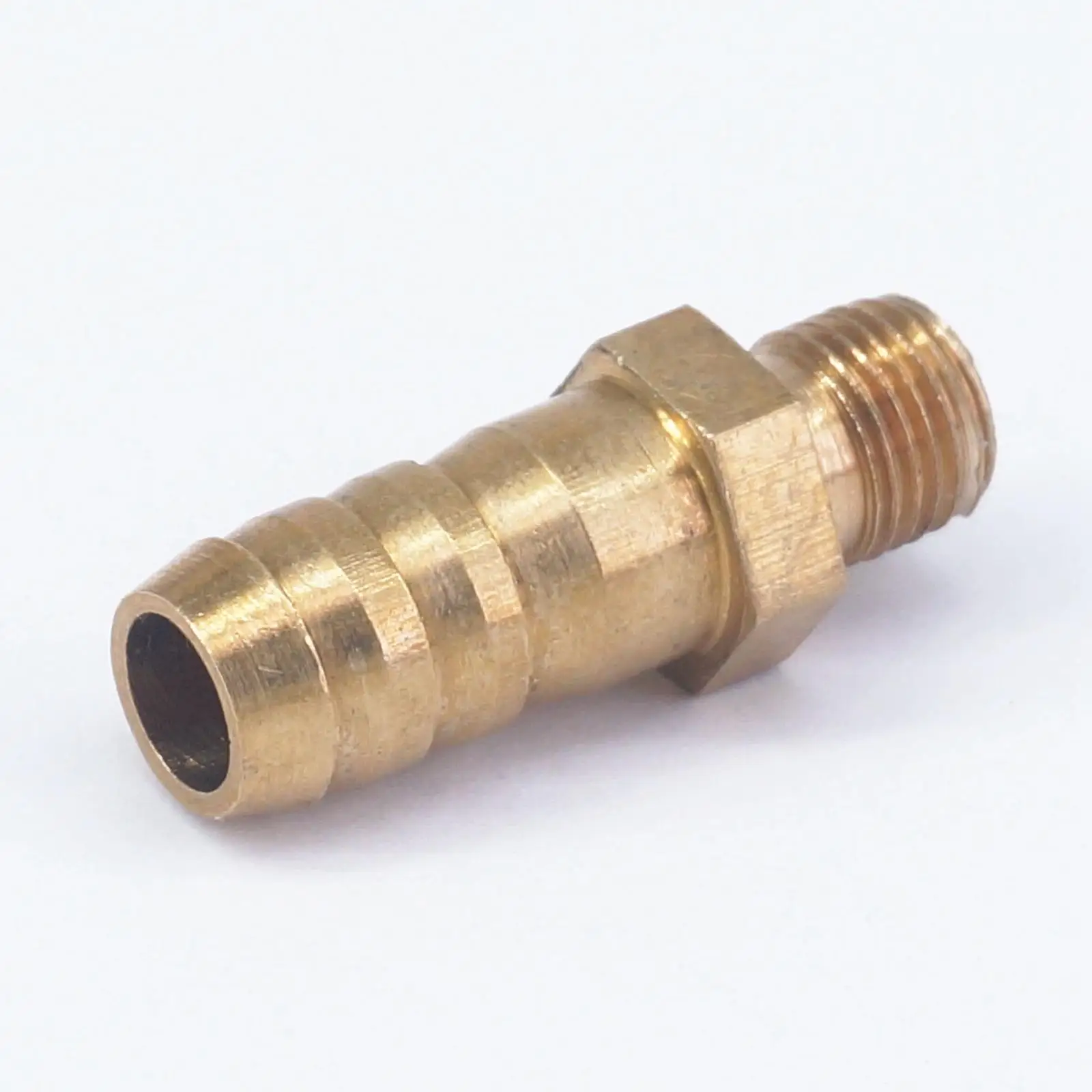 Lote de 5 mangueras de lengüeta I/D, 10mm x m10x1 mm, rosca macho métrica, acoplador de latón, empalmador, Conector de ajuste para combustible, Gas y agua