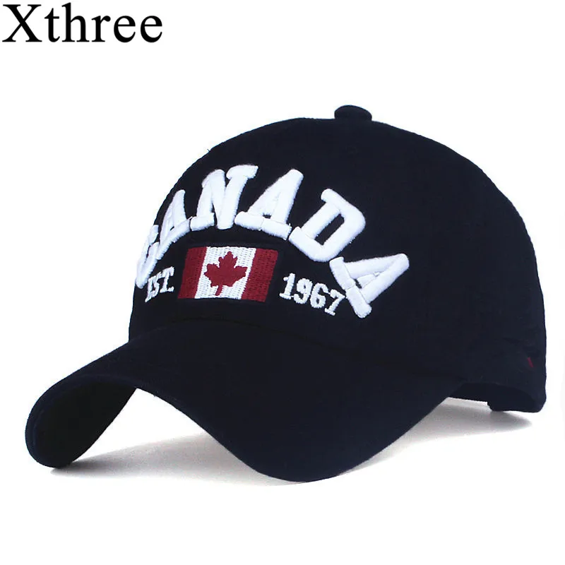 XTHREE brand canada letter embroidery Baseball Caps Snapback hat for Men women  Leisure Hat cap wholesale