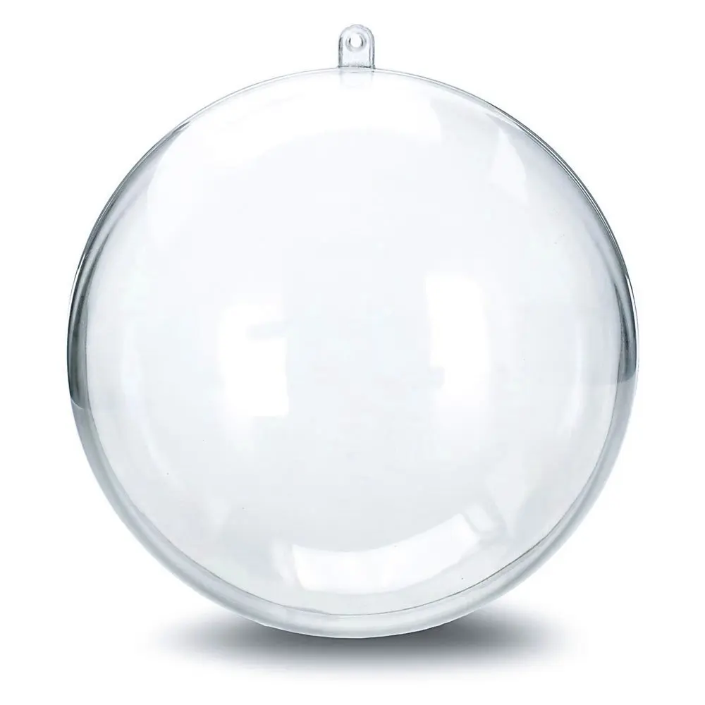 Size 15.6cm 36pcs wholesale transparent plastic Christmas decoration ball , clear hanging box , clear candy packing box ,