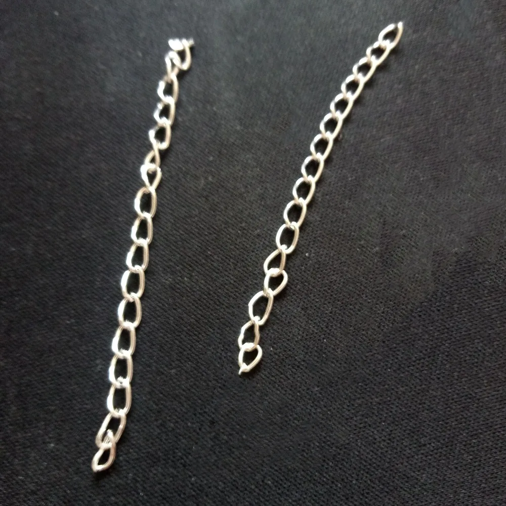 Hot 10pcs Extended Chain Tail Chain 5cm/6cm Fit Diy Bracelet Necklace Earrings Tail Chains For Jewelry Making