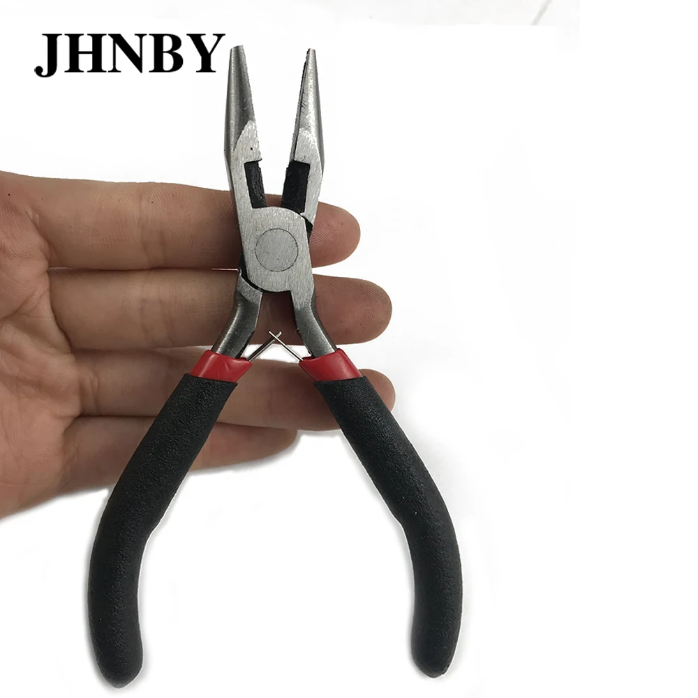 Jhnby Perhiasan Tang Alat Kit 4.5. 16 Cm Mini Jarum Panjang Bulat Bulat Cutting Wire Tang untuk Membuat Perhiasan Buatan Tangan Aksesoris DIY