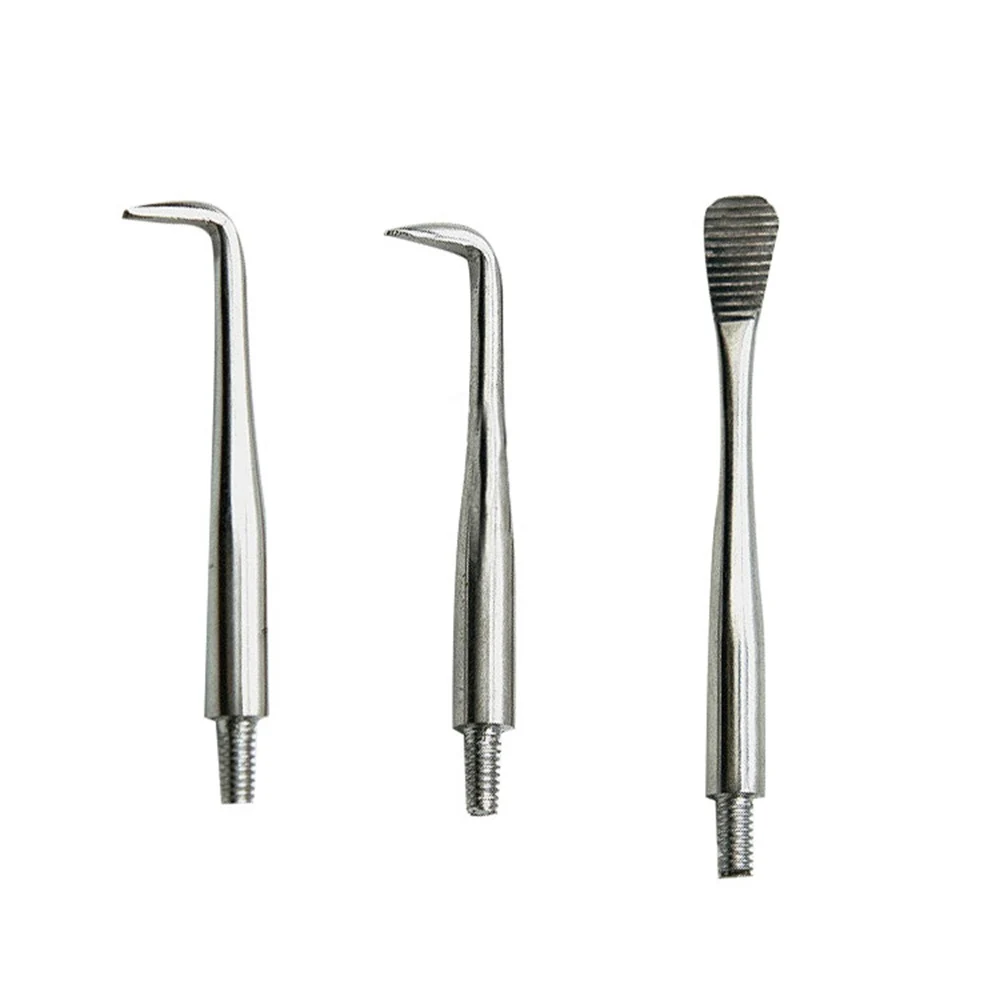 1 set Stainless Steel Dental Crown Remover Equipment Tool Automatically Take Manual Control Crown Tool with 3 Tips Press Button