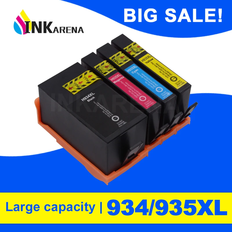 

INKARENA Replacement for HP 934 935 Ink Cartridge For HP934 For HP 934XL 935XL Officejet Pro 6812 6830 6815 6835 6230 printer