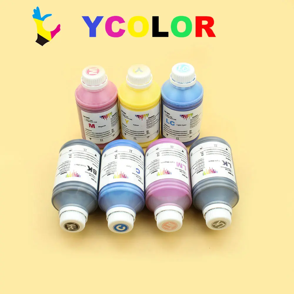 500ml/bottle 7color/lot Waterproof sunshine resistant pigment ink  for Epson Stylus PRO 7600 9600 DX5 printer