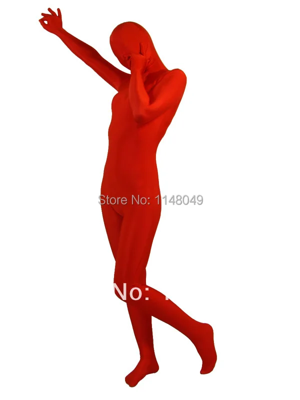 Trajes Zentai de cuerpo entero de LICRA roja