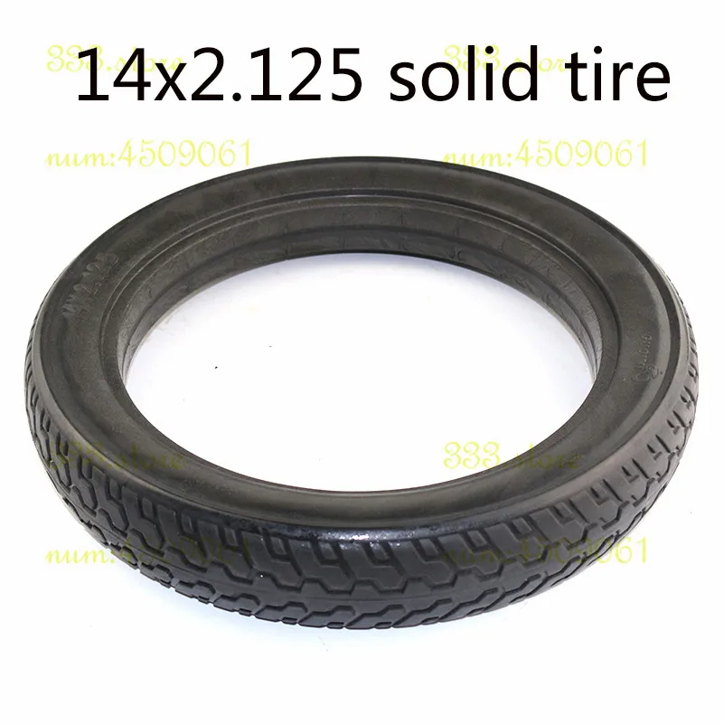 14 X 2.125 / 54-254 tire Rubber Electric tyre  fits Many Gas Electric Scooters and e-Bike Solid Rubber tire