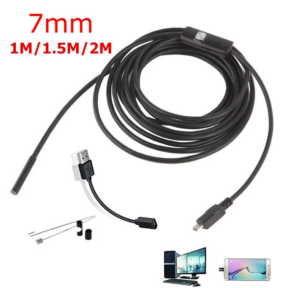 

7mm Android Endoscope Camera IP67 Waterproof Support OTG and UVC Smartphone HD Snake Mini Usb Endoscope Car / PCB Inspection