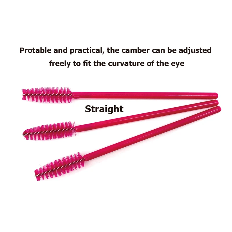 50Pcs Disposable Micro Eyelash Comb Brush Spoolers Makeup Kit Lash Extension Brushes Mascara Applicator Wand Lash Eyebrow Brush