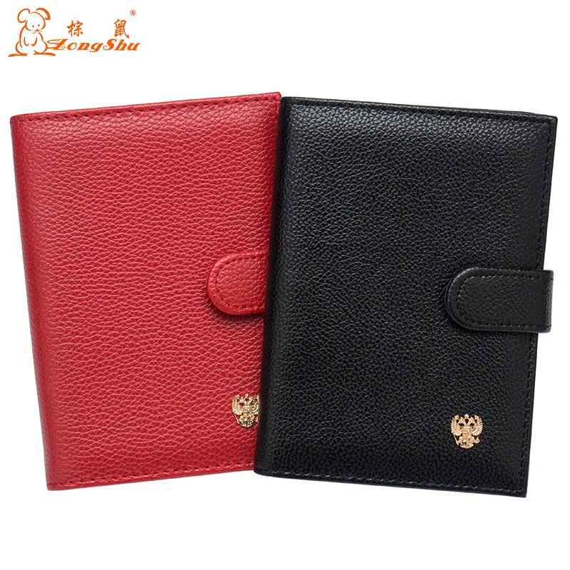 Russian Auto Driver License Bag Litchi buckle with convenient PU Leather on Cover for Car Driving Documents Card Credit Holder