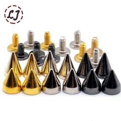 New fashion 30sets/lot alloy screw knob tip rivets handbag belt shoes punk metal rivets crafts buckles accessories DIY handmade