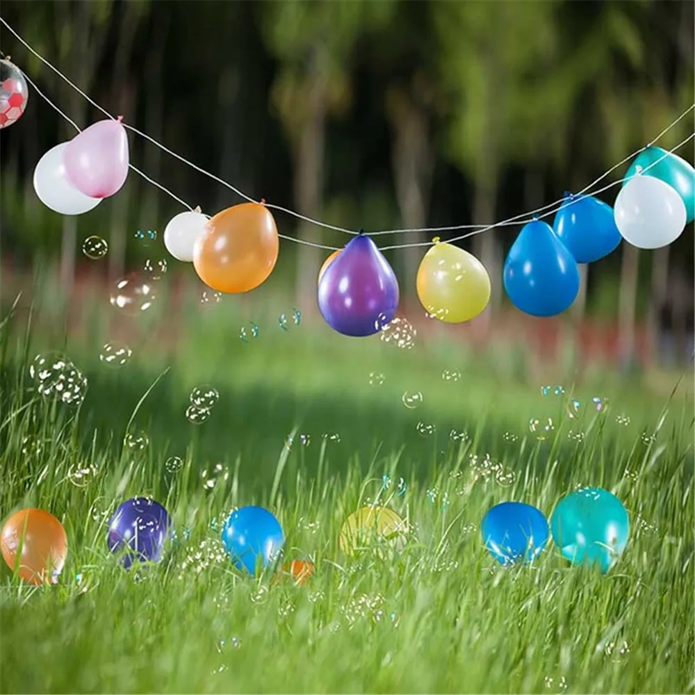 

Newborn Baby Photography Backdrop Colorful Balloons Printed Green Grass Bubbles Kids Children Birthday Photo Booth Backgrounds