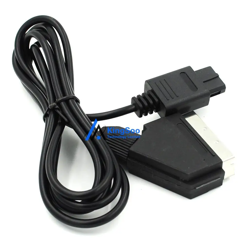 1.8M AV TV video game scart RGB cable for Nintendo 64 SNES Gamecube console PAL