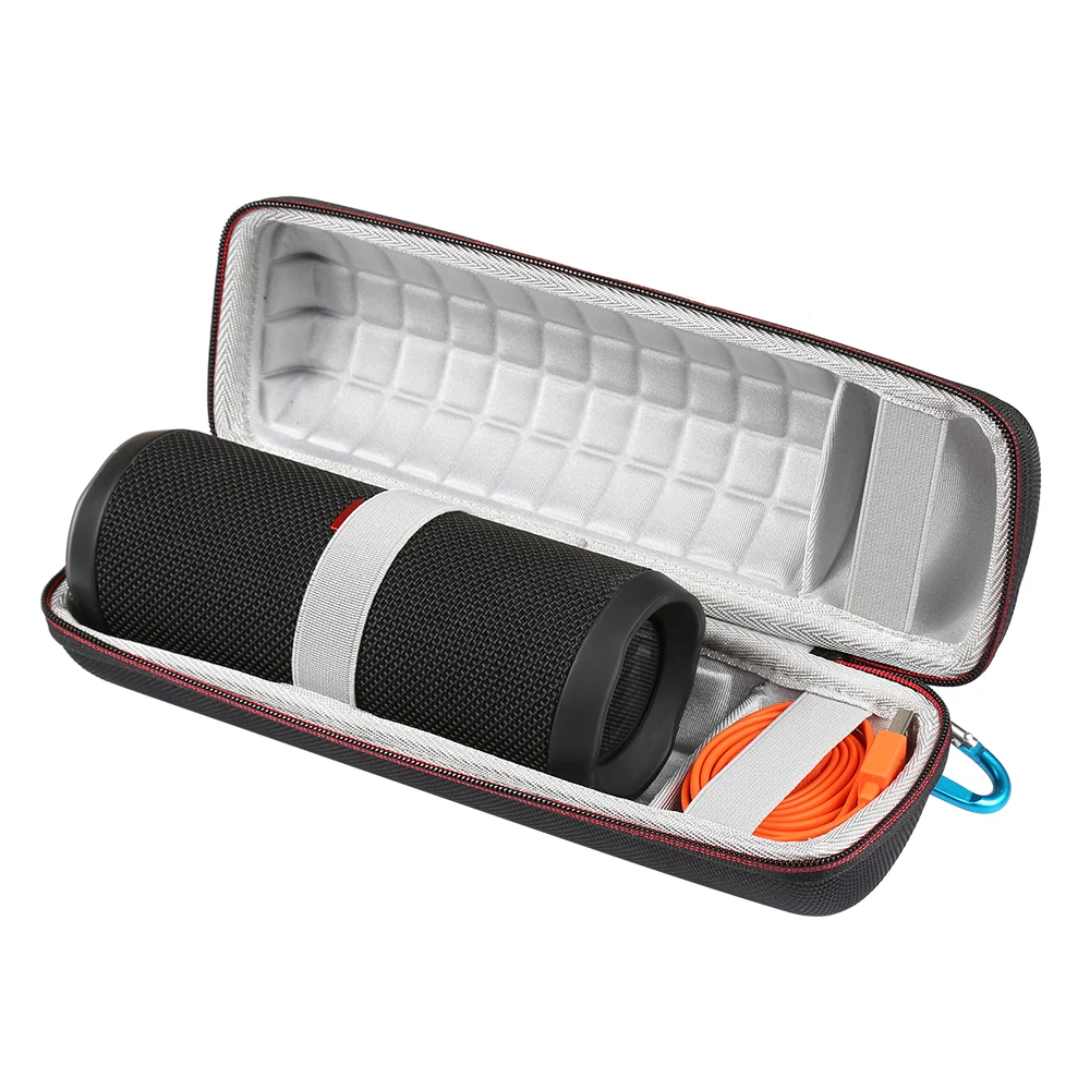 Newest Travel Protective Wireless Bluetooth Speakers Case for JBL Flip 4 flip4 Extra Space For Plug&Cables Storage Zipper Bags