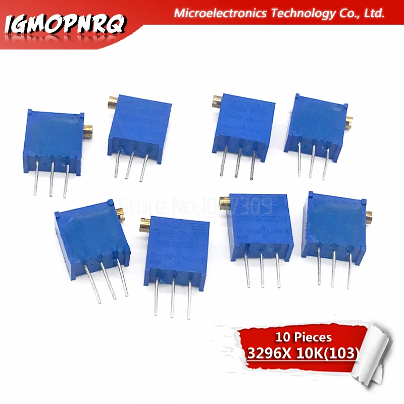 10Pcs 3296X-1-103LF 3296X 103 10K ohm side regulation Multiturn Trimmer Potentiometer High Precision Variable Resistor