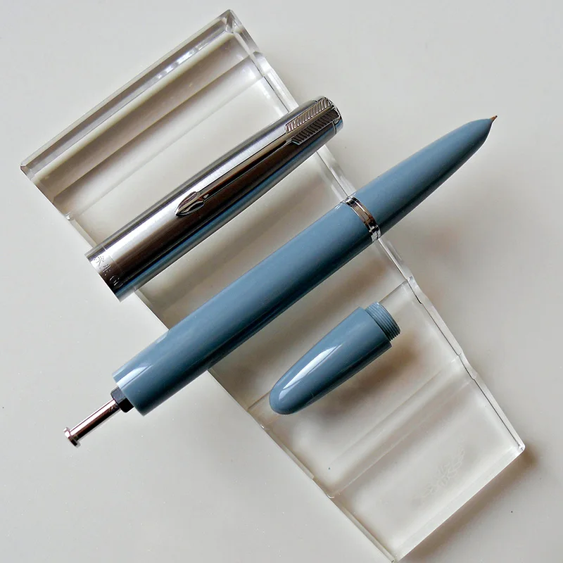 Original Yong Sheng 601 0.5mm Fine 12k gold Nib Classic antique Vacumatic Fountain Pen Metal+ABS Body Silver Cap