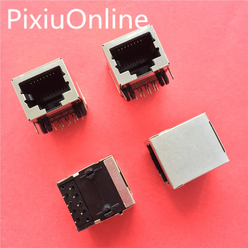 

10PCS/Lot YT2018 network interface RJ45 socket no lamp female 8P8C cable socket 18*13mm Brass Pin