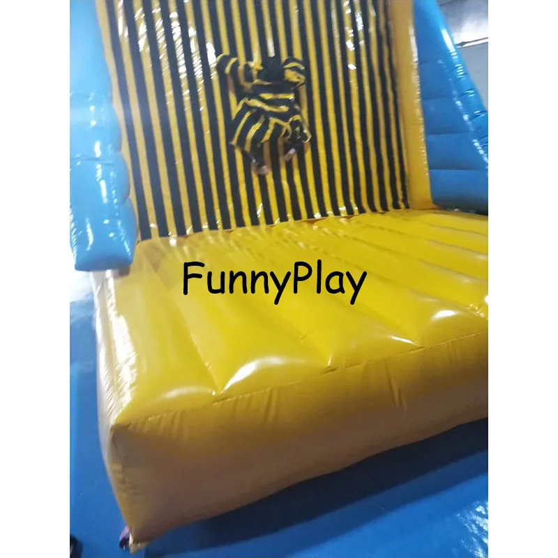 Hot Selling Carnival Games Inflatable Sticky climbing Wall With Air Blower Inflatable Wall Sticky Wall Including 2 suits