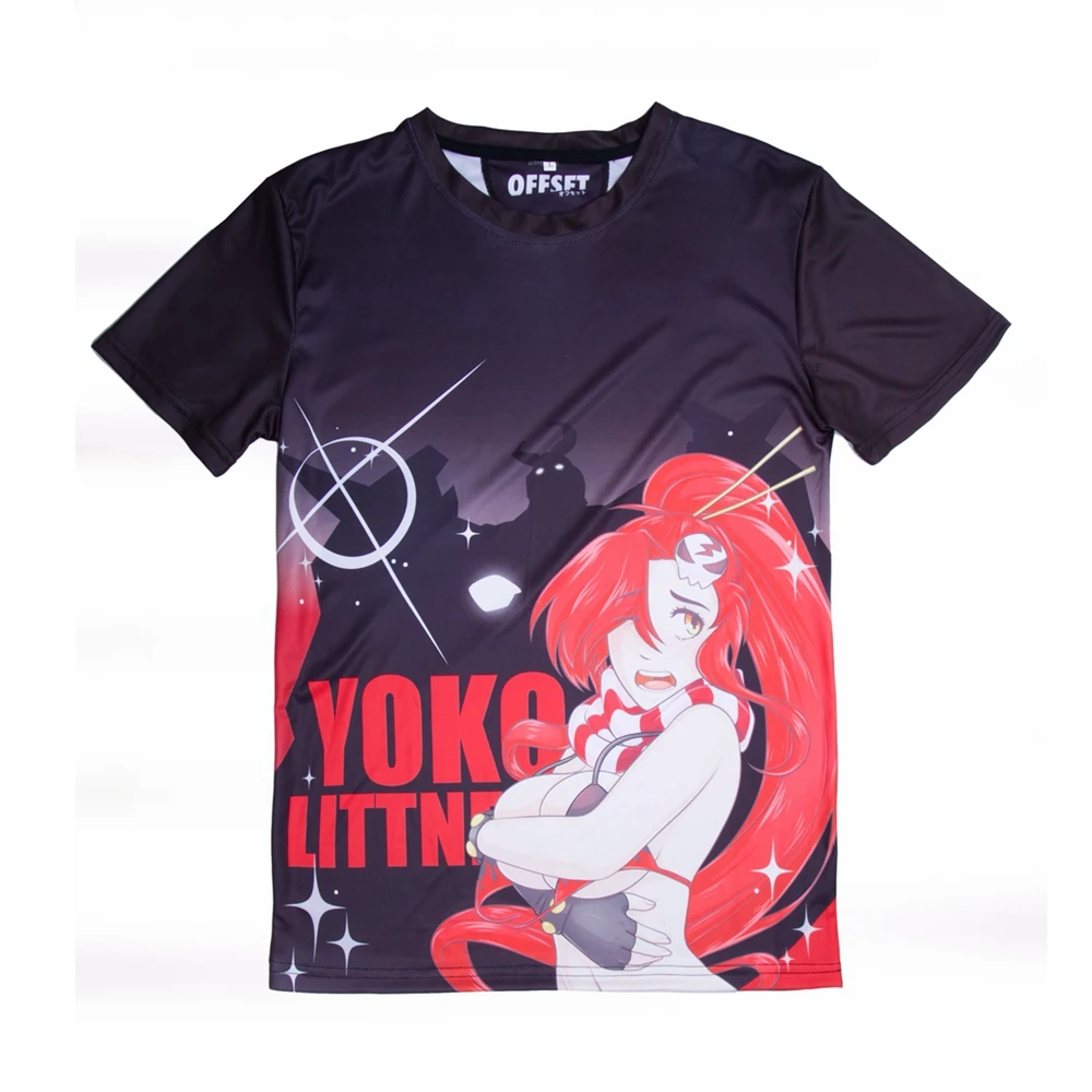 

MGFHOME Anime Shirt Tengen Toppa Gurren Lagann Nia Teppelin Yoko Littner Cosplay T-Shirt Tops Tee Women Men Short Sleeve tshirt