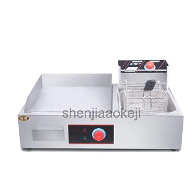 

5.5L Electric Griddle Fryer JB-832 Commercial Griddle/Frying pan One Machine Multifunction 2-in-1 Teppanyaki +Fryer 220v 4.7kw