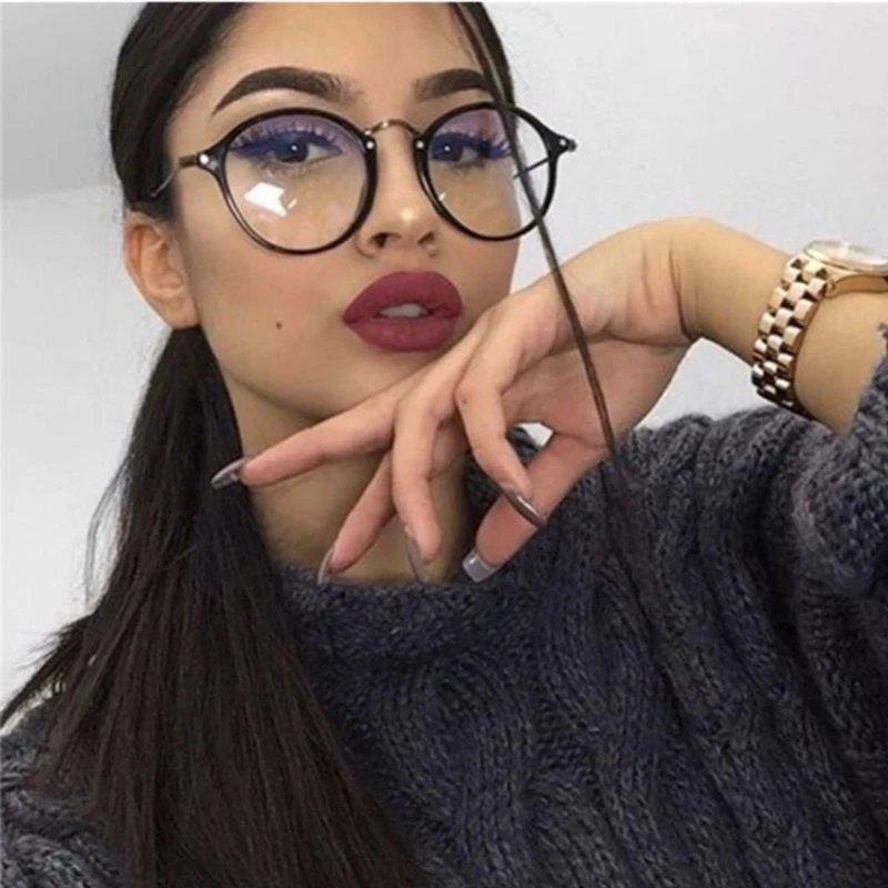Sspectacles Clear Glasses women Transparent Round Female Blue Light Computer Glasses Woman Optical Eyeglasses Eyewear