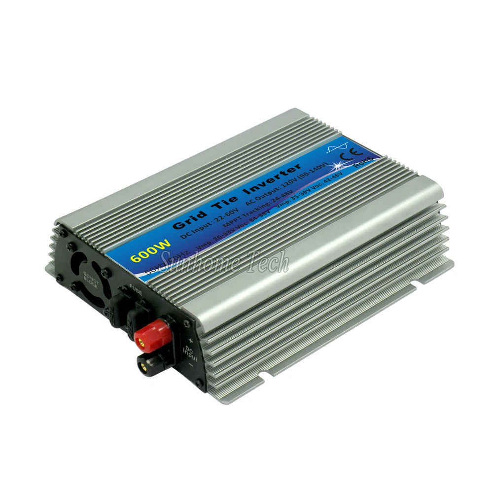 

600W Solar Grid Tie Inverter MPPT Pure Sine Wave 10.5-28V or 22-60VDC to 110V or 230VAC Inverters for Solar Panel