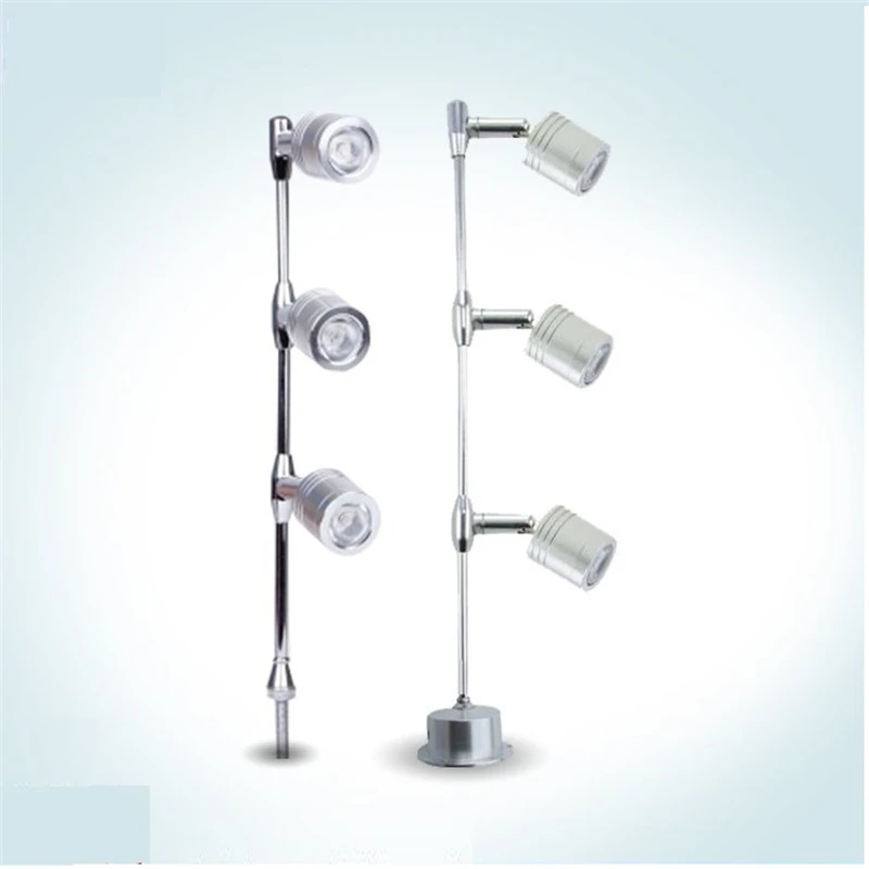 

3 heads 3W led cabinet spot lamp ,85-265Vac led counter accent lighting for pearls and jewels ,gold ,showcase exhibition lamp