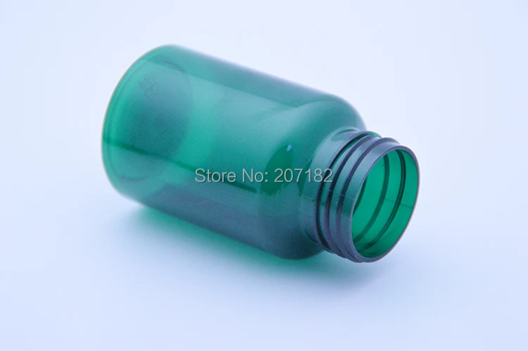 100pcs 120ml Green Color PET Medicine Bottles,Capsules/Pills/Powder/Vitamin Plastic Bottles --Black & White Colors Flip Caps