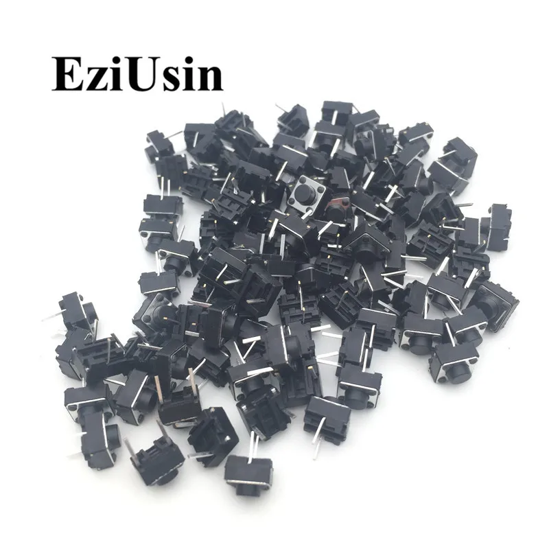 1000PCS/LOT 6*6*5MM touch switch button switch 2 pin in the middle two feet 6x6x5