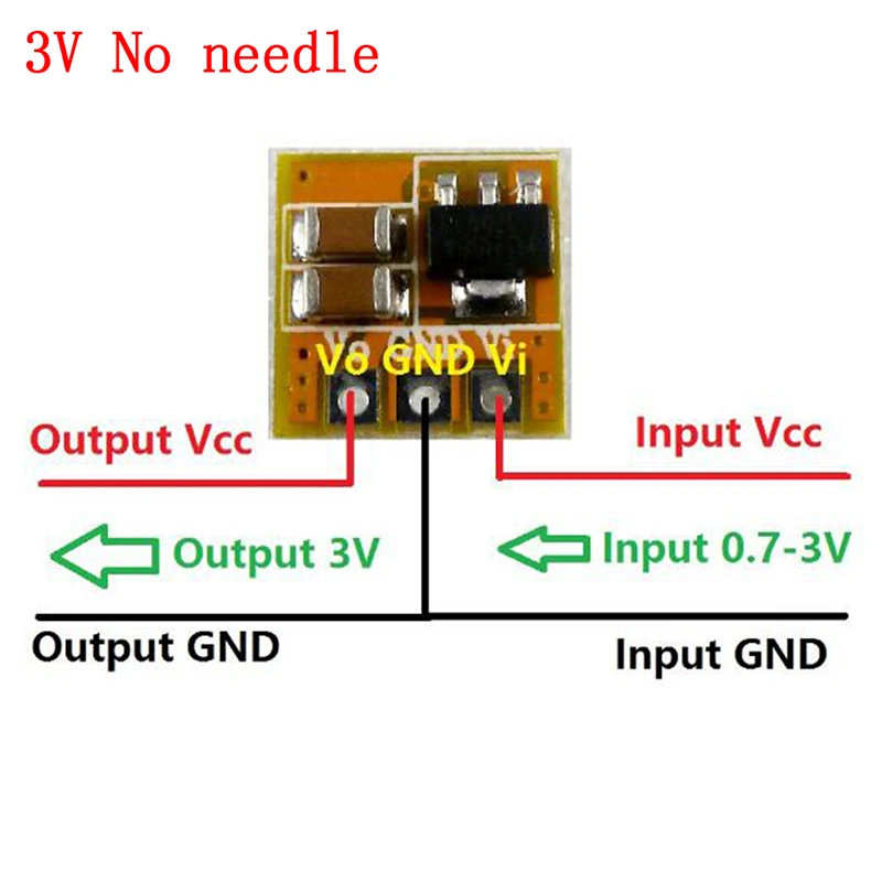 Módulo Step-Up da tensão do conversor, 0.7-5V a 3V, 3.3V, 5V, DC, DC