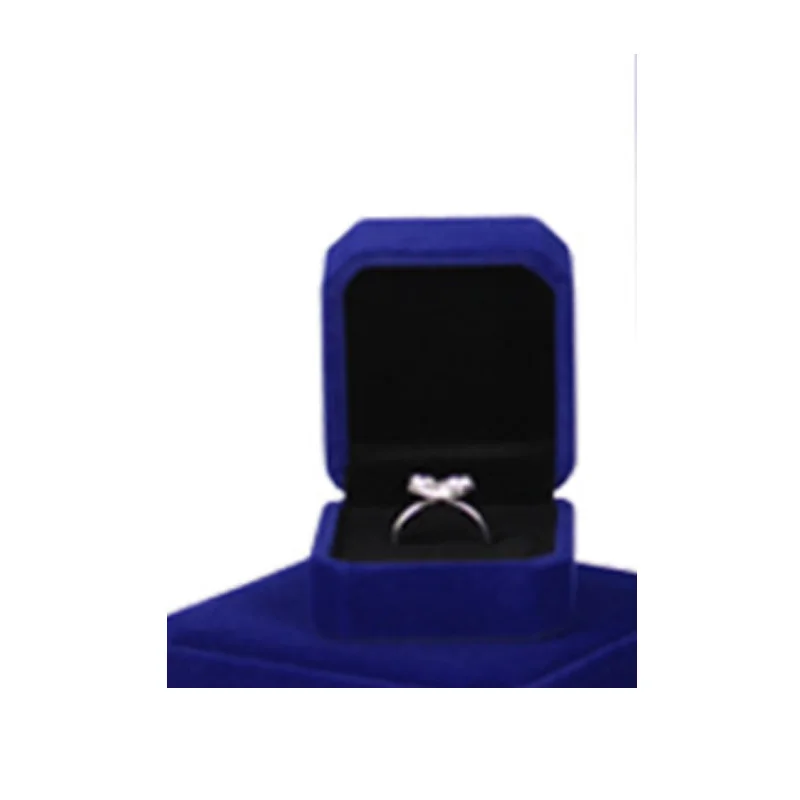 High Quality 1pc Square Wedding Velvet Earrings Ring Box Jewelry Display Case Gift Boxes Fashion Jewelry Box Accessories