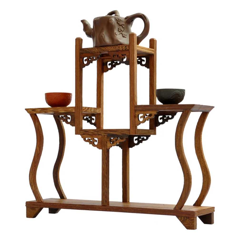 Wenge wood Ming and Qing furniture antique vase Treasure House teapot rack shelf Shelf swing frame factory outlets