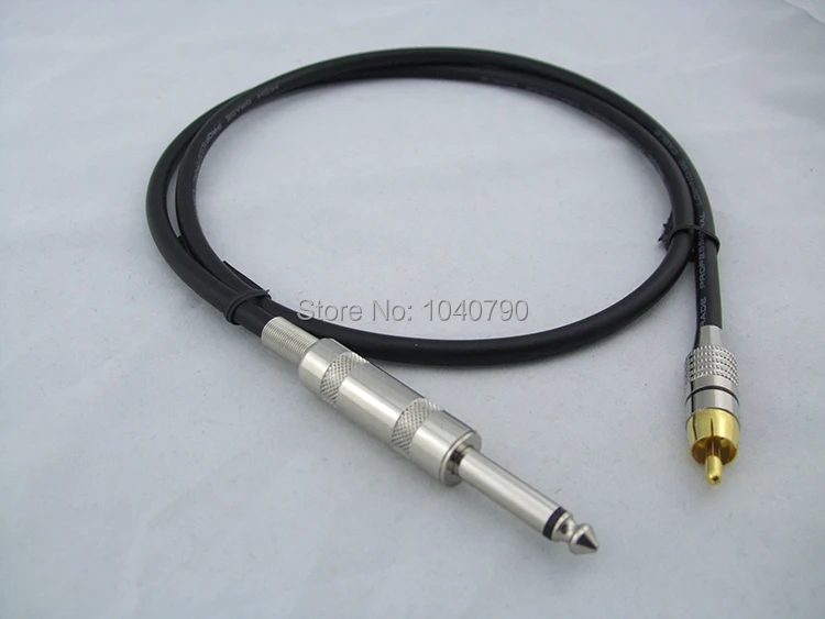 Gold plated 6.5/6.35/6.3 to Lotus flower head Power amplifier line Connecting line Audio and video cables 2M 6.4ft