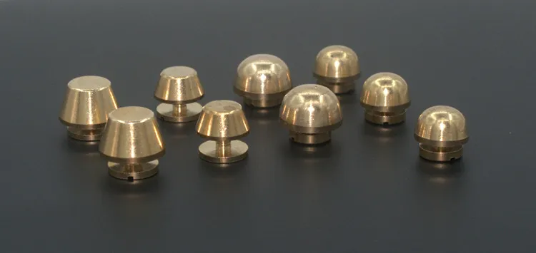 high quality solid brass rivet and screws DIY leather bag suitcase botton feet 10pcs/lot