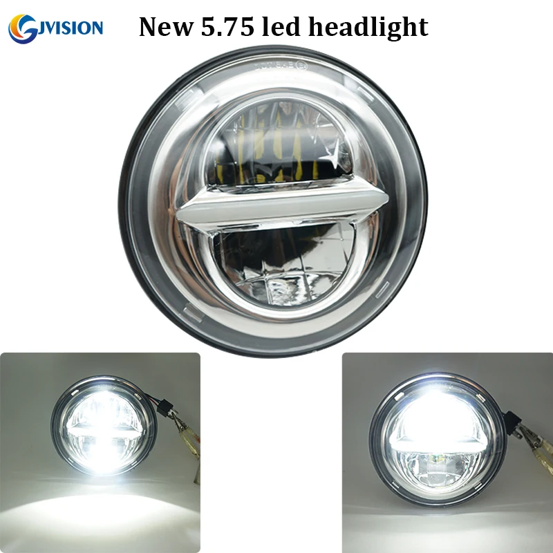 

Newest 5 3/4 Inch Motorcycle LED Headlight 50W Hi/Lo Beam DRL 5.75 50W Projector Headlamp For Dyna Sportster 1200 72 48