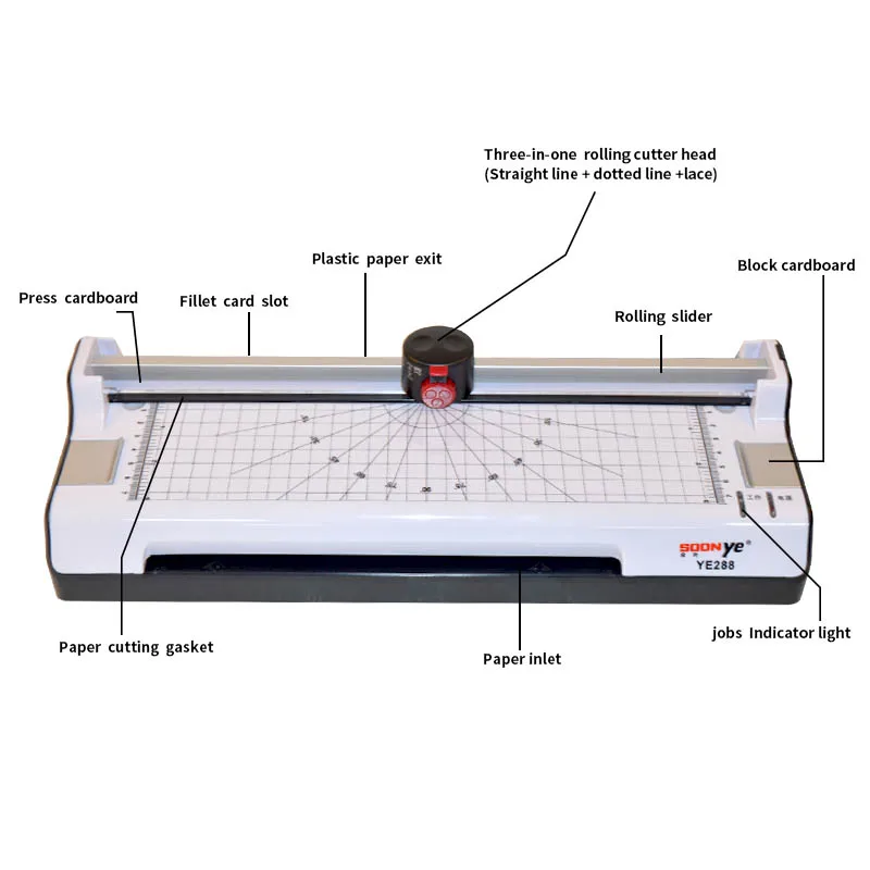 A3 Photo Laminator Hot And Cold Paper Film File Heat Machine Fine-tuning Glue Machine With Cutting Function Three Cutting Way