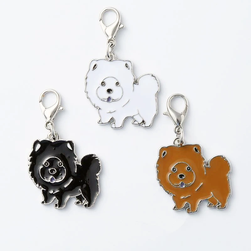 5PCS/LOT Cute Pet Dog Purse Charms Pet dachshunds Chow Chow Sharpei pug  Bag Charms Accessories for Zipper Bags lucky Pendant