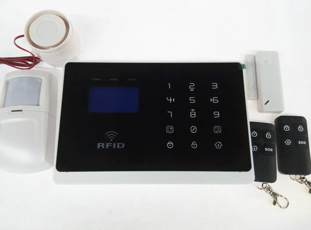 

GSM сигнализация с rfid-картой и сенсорной клавиатурой