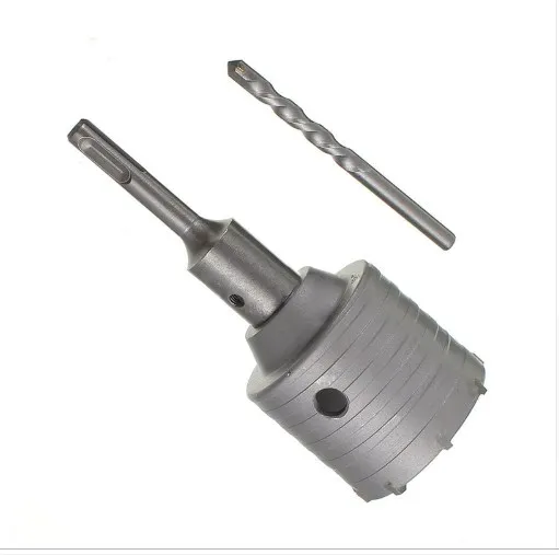 

1 set SDS PLUS 65mm Concrete Hole Saw Electric Hollow Core Drill Bit Shank 110mm Cement Stone Wall Air Conditioner Alloy