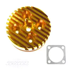 Racing CNC Cylinder Head for 66cc / 80cc Gas Motorized Bicycle Yellow