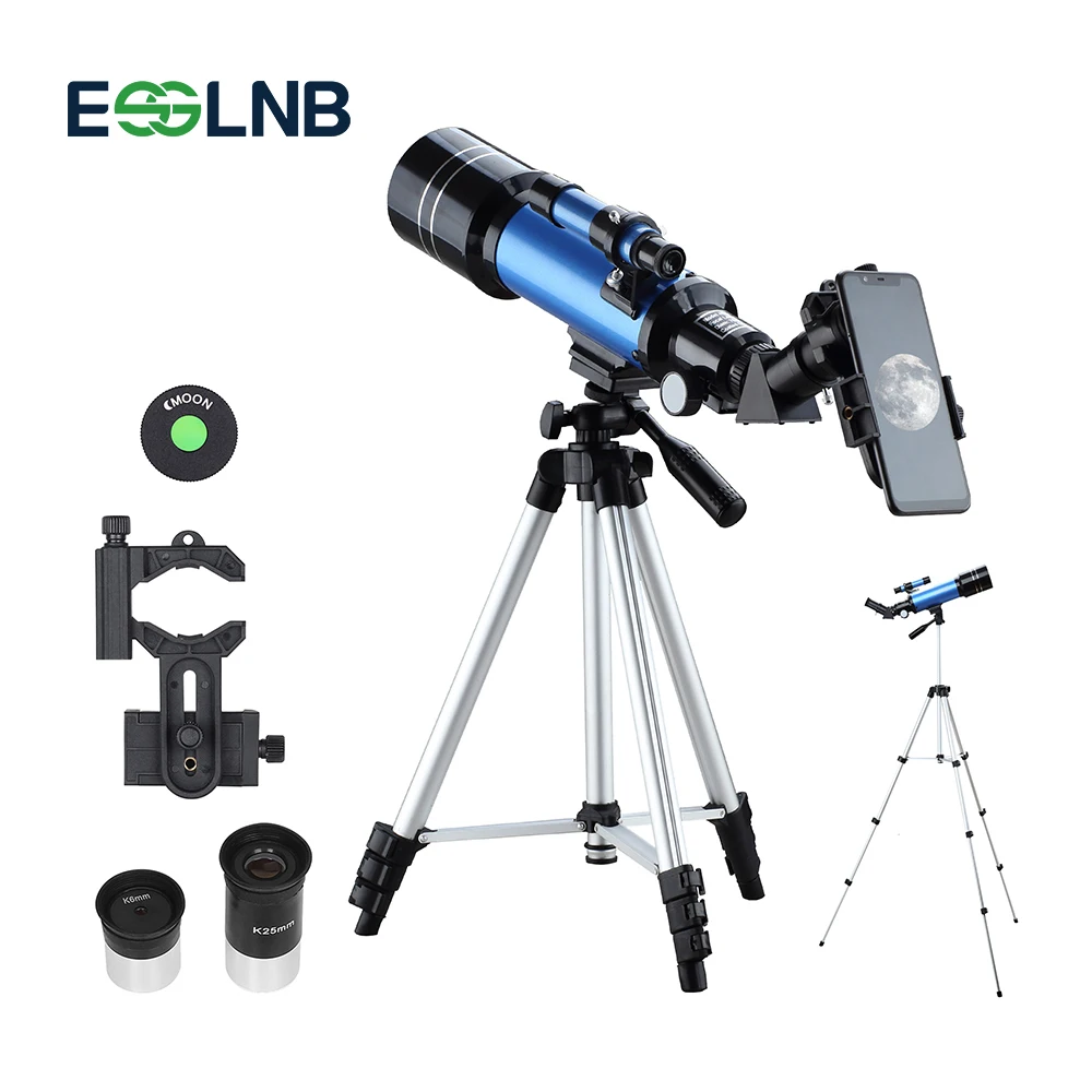 70400 Telescope With Adjustable Tripod Phone Adapter Erect-Image Moon Watching Terrestrial Space Monocular For Beginner Kids