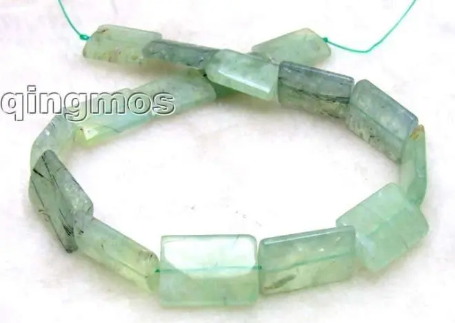 18*25mm oblong high quality Green garnet loose beads string 15