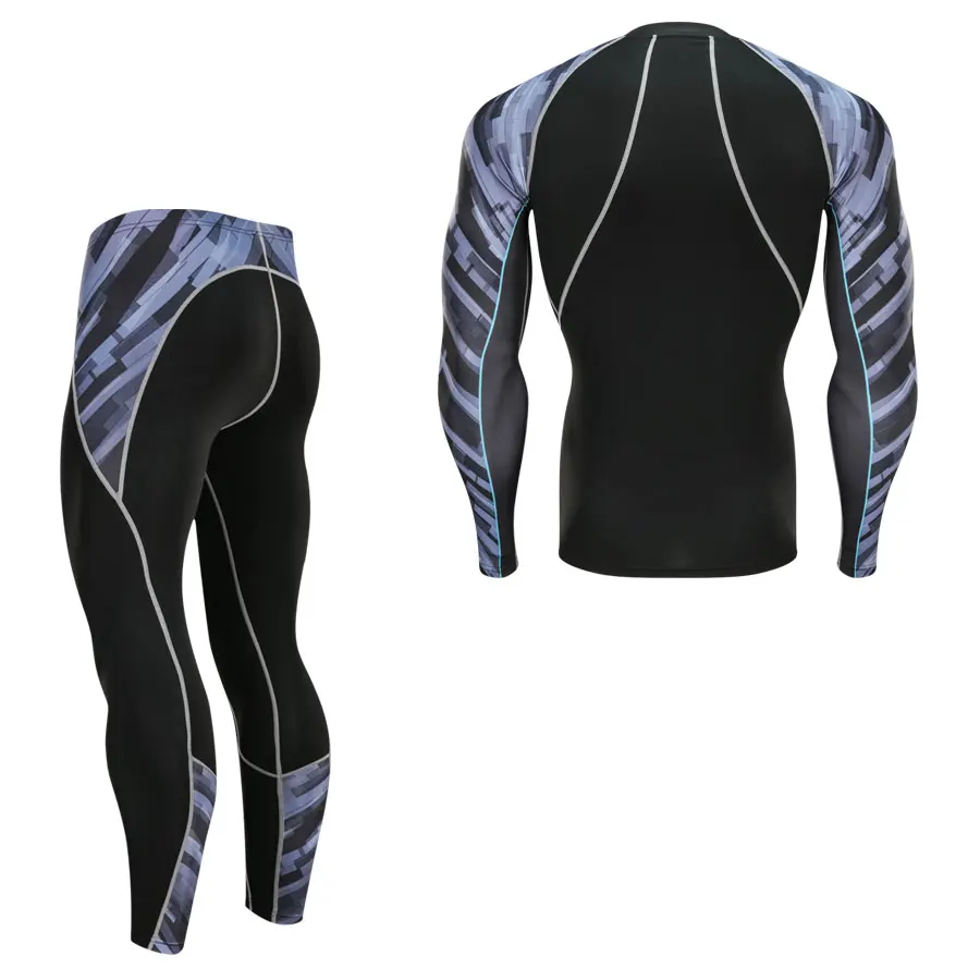 Men Compression Long Sleeve Quick-drying T-shirt tights shirts leggings MMA Tight thermo shirt 2019 brand men tracksuit 4XL