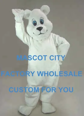 

White Breezy Bear Mascot Costume Adult Cartoon Character Animal Theme Mascotte Mascota Fancy Dress Cosply Costumes SW1098