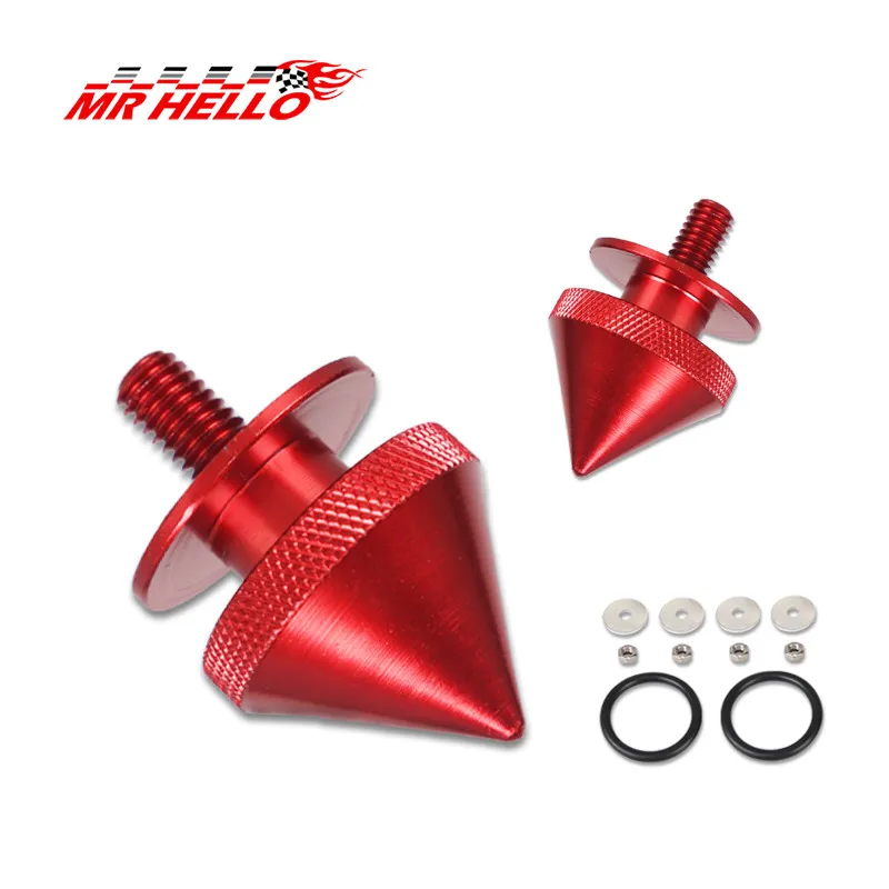 Universal Red Spike Quick Release Fasteners for Car Bumper Trunk Hatch Lids Aluminum Release Attachment Fastener r30