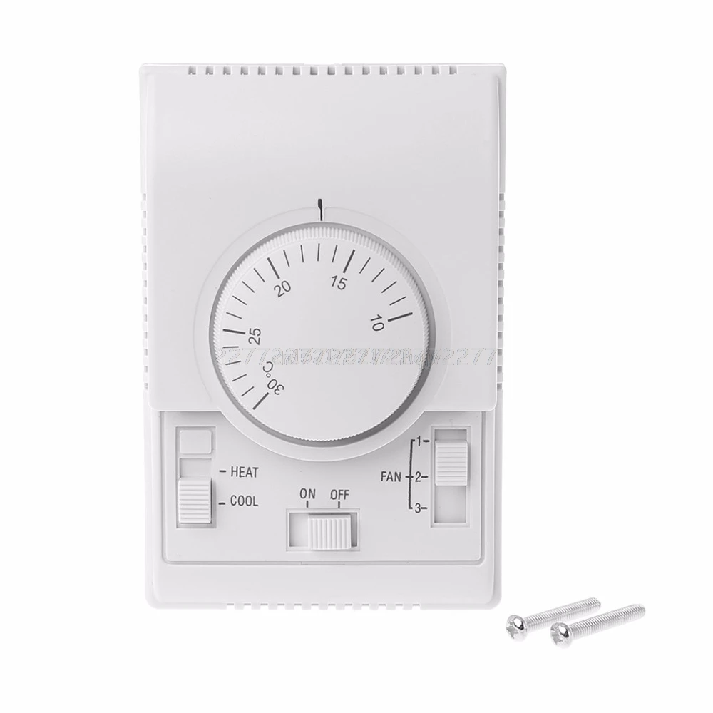 220V Room Mechanical Thermostat Control Air Conditioner Fan Coil Temperature Controller My02 19 Dropship