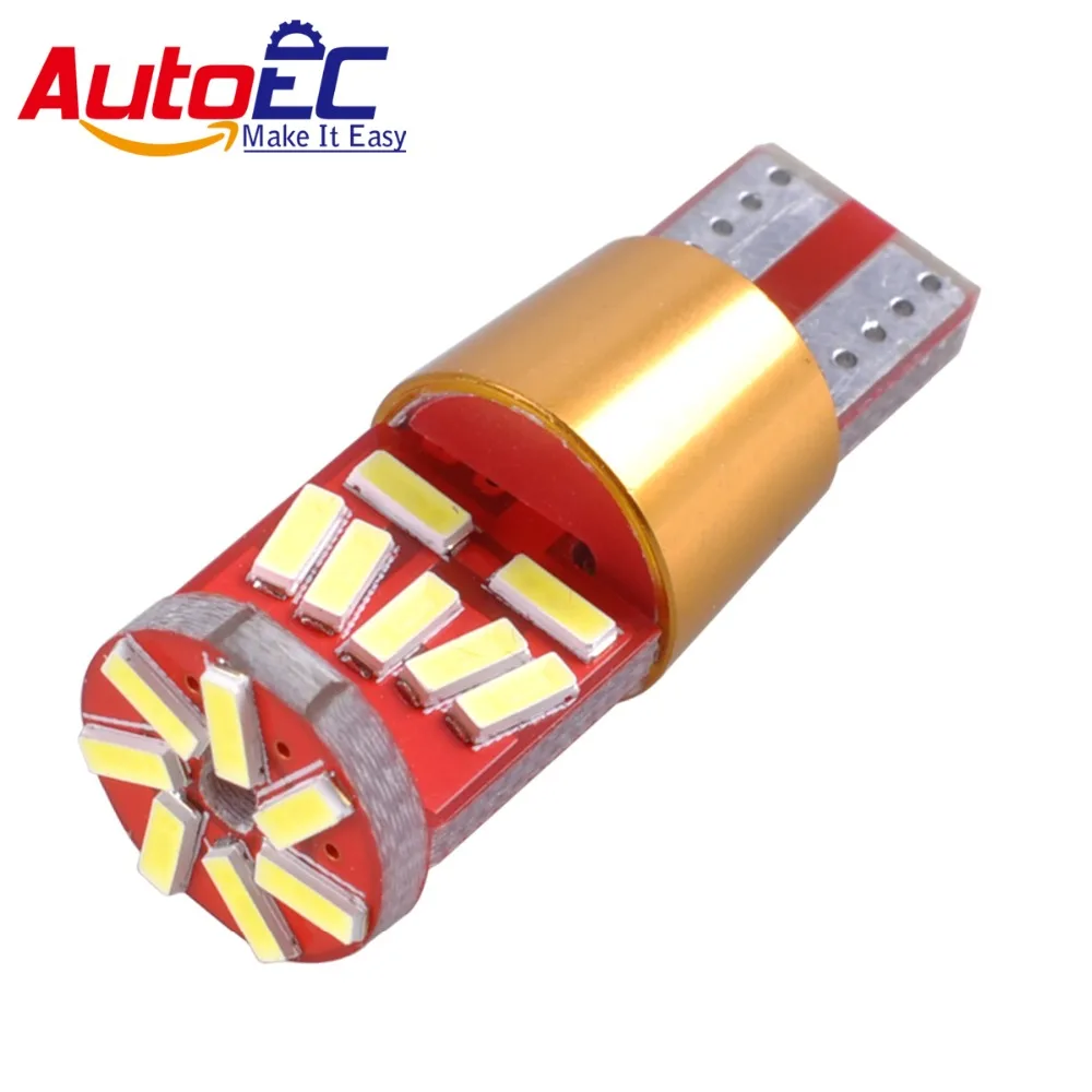 AutoEC 100x T10 21smd 4014 Canbus 12V-24V DC Error Free Auto Car Clearance light Backup Reverse Lamp White  #LB177