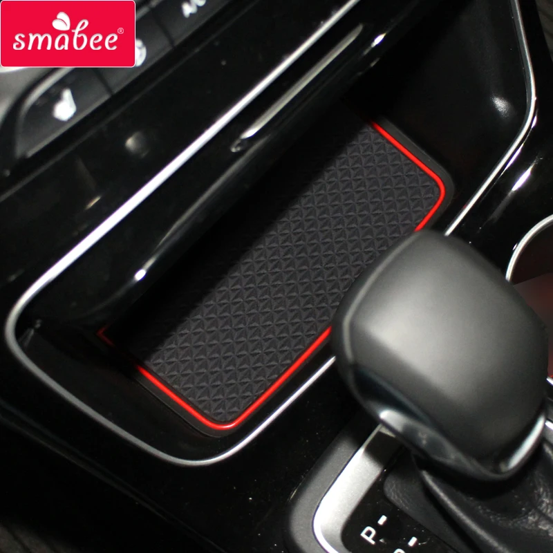 Smabee Gate Slot Mat For Hyundai Tucson 2019 2020 Anti-Slip Mat Interior Door Pad Cup Holders Non-Slip Mats Car Sticker 17pcs