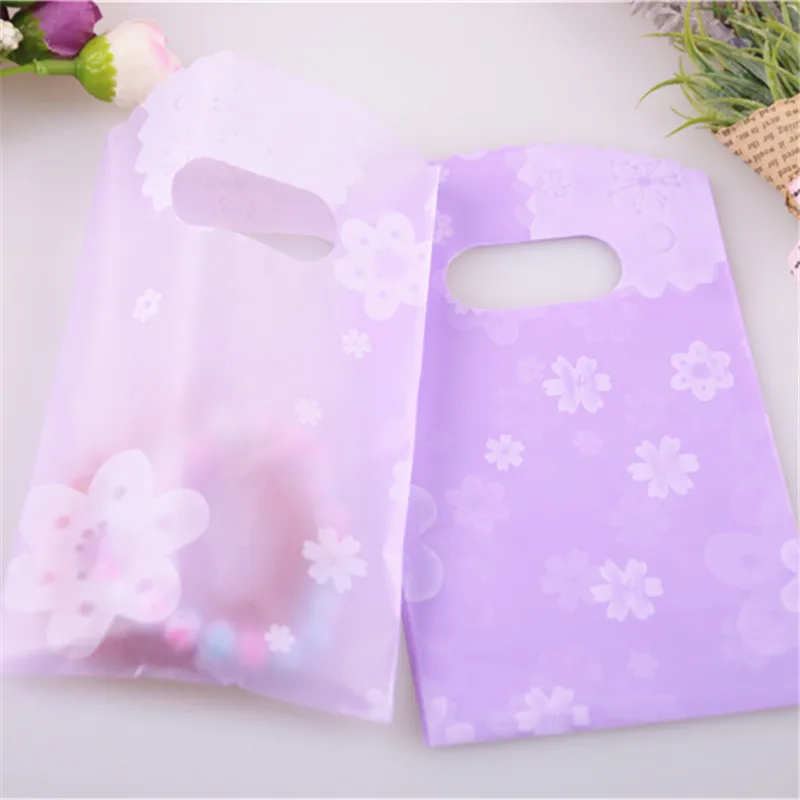 Hot Sale New Design Wholesale 50pcs/lot 9*15cm Good Quality Luxury Mini Packaging Bags Small Gift Pouches with Flower